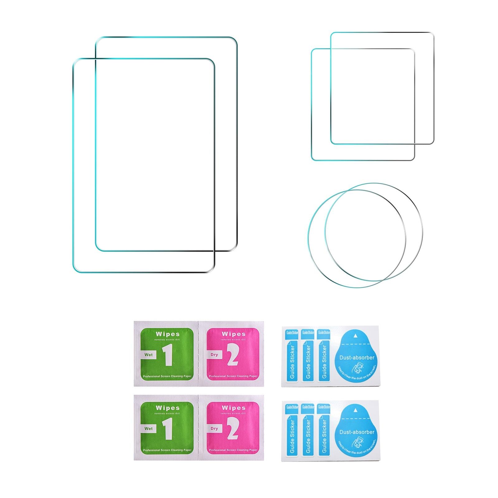 2-pack 3-in-1 Tempered Glass Screen Protectors for Front and Back Lenses 3