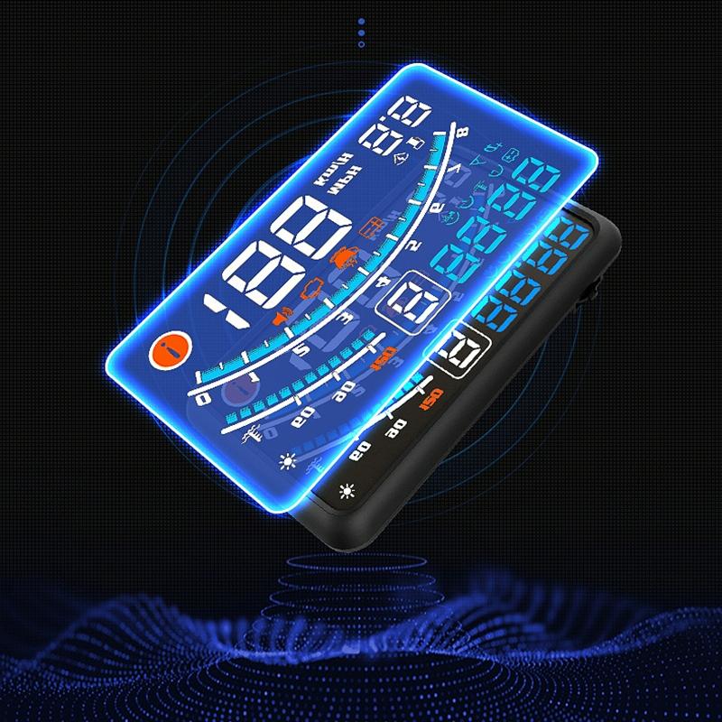 5.5 Inch Obd Hud Head Up Display Speed Alarm Shift Reminder Time Display 4