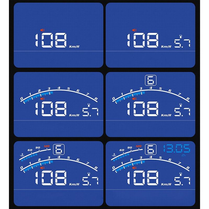 5.5 Inch Obd Hud Head Up Display Speed Alarm Shift Reminder Time Display 8