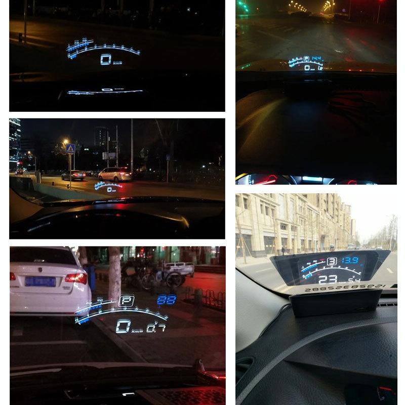 5.5 Inch Obd Hud Head Up Display Speed Alarm Shift Reminder Time Display 10
