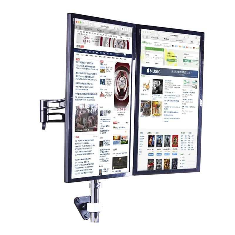 Wall-mounted Dual Screen Computer Bracket for Splicing 6