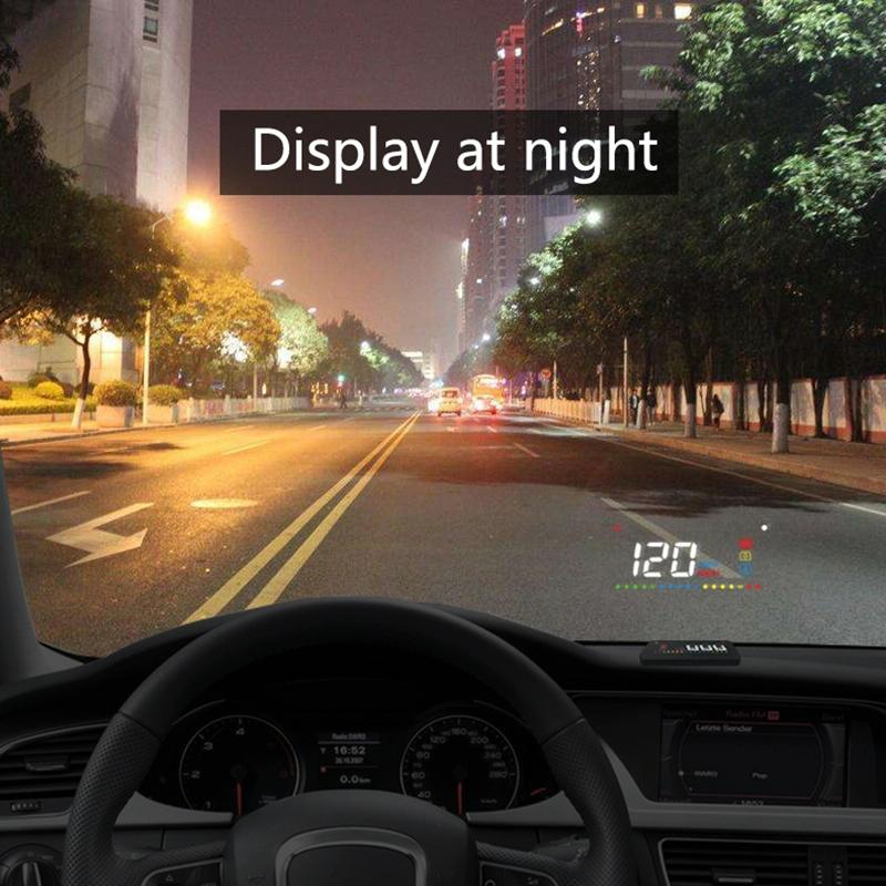 3.5 Inch Vehicle Head Up Display Car Speed Engine Revs Water Temp Voltage 9