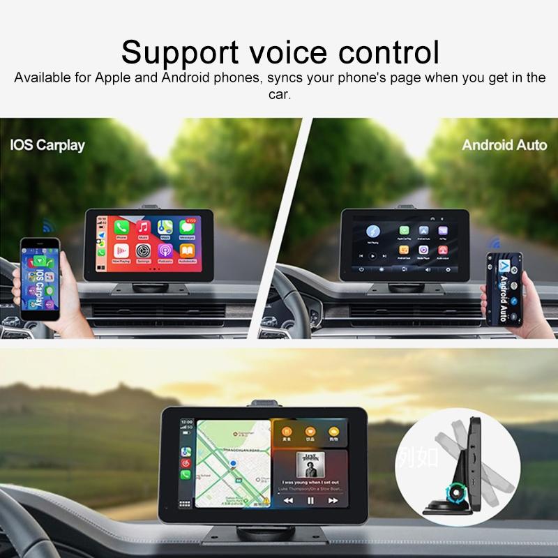 7 Wireless Carplay Car Navigator with Smart Driving Recorder 4