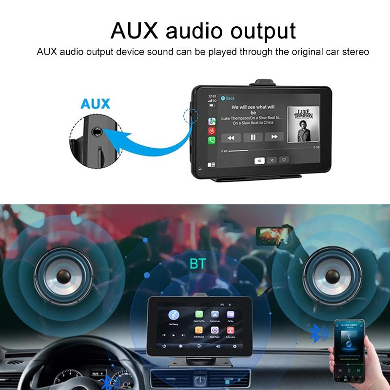 7 Wireless Carplay Car Navigator with Smart Driving Recorder 6