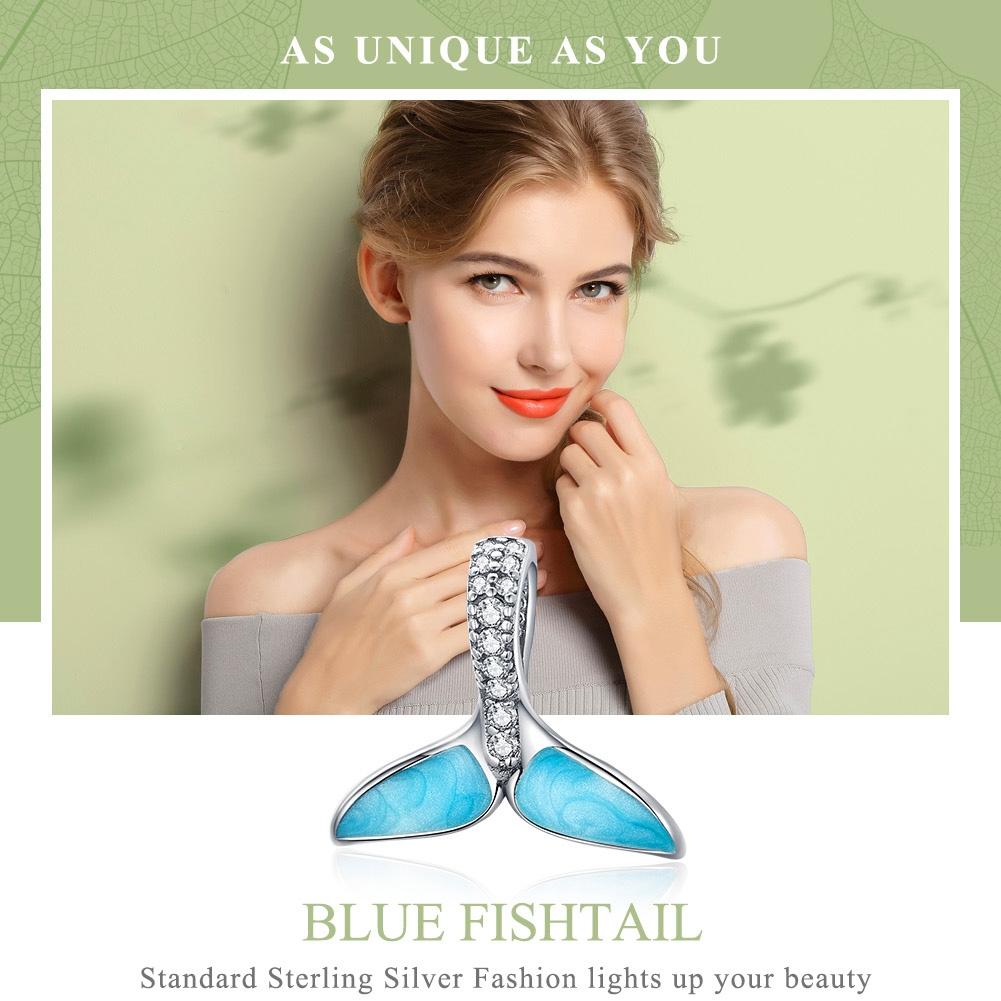 925 Sterling Silver Ocean Fishtail Pendant Necklace 4