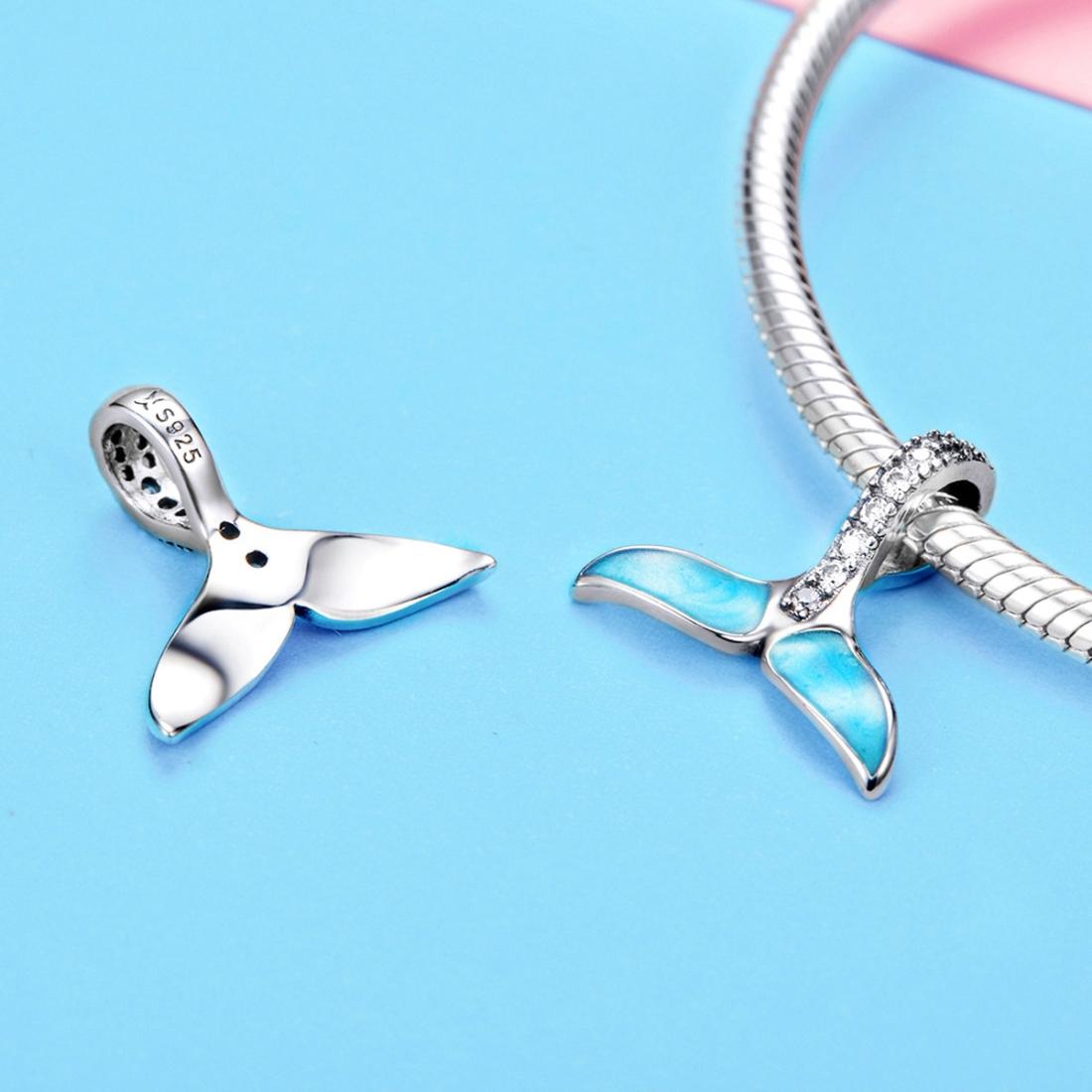 925 Sterling Silver Ocean Fishtail Pendant Necklace 6