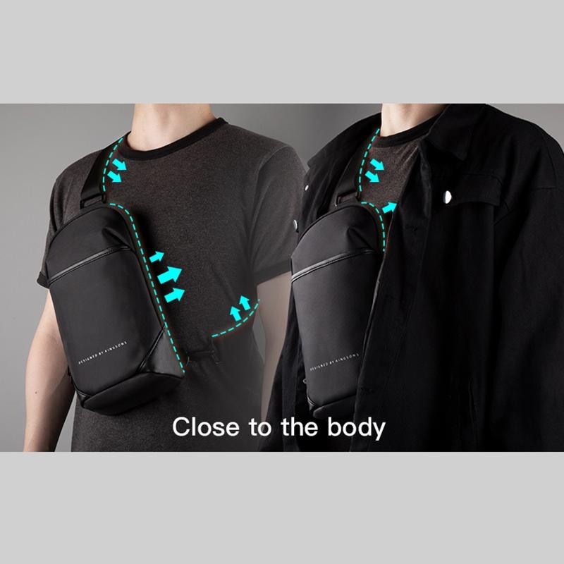 Water Repellent Business Chest Bag Multi Functional & Wear Resistant 12