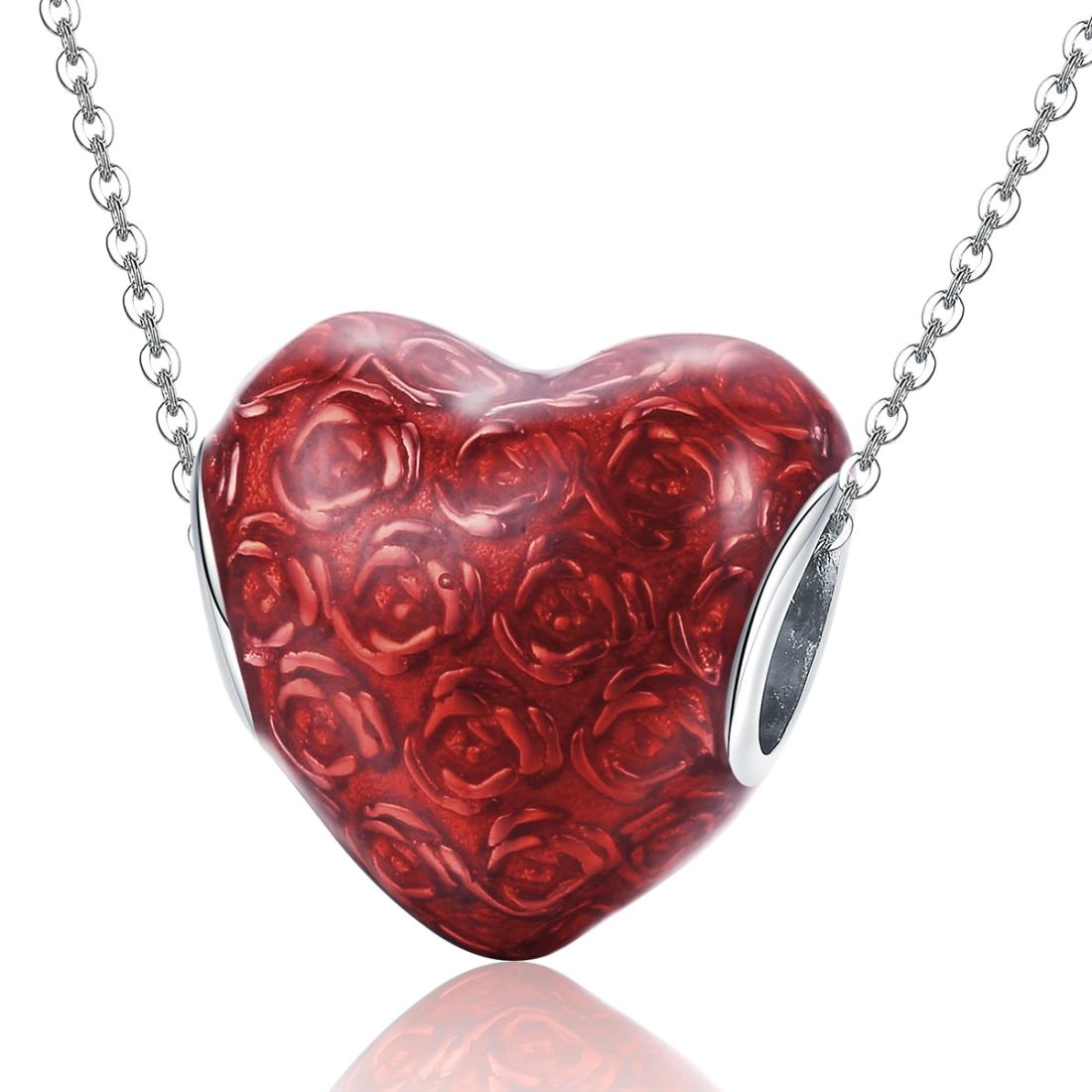 925 Sterling Silver Red Love Diy Bracelet Necklace Beads 3