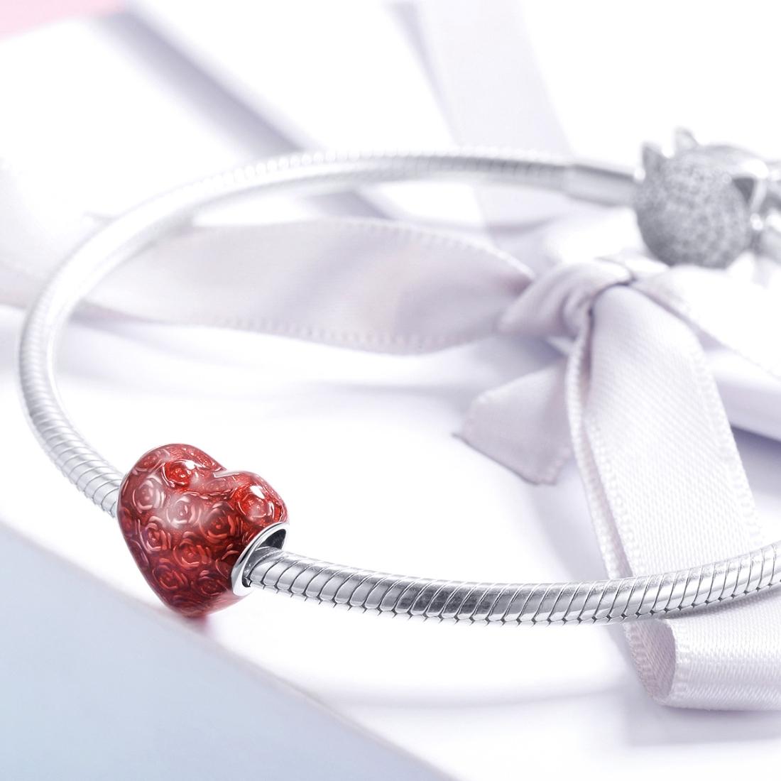 925 Sterling Silver Red Love Diy Bracelet Necklace Beads 7