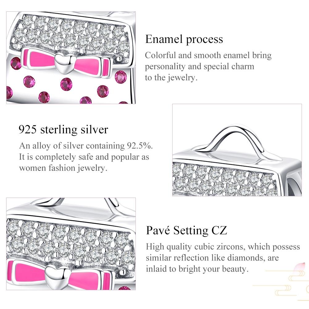 925 Sterling Silver Handbag Beads For Diy Bracelets & Necklaces 5