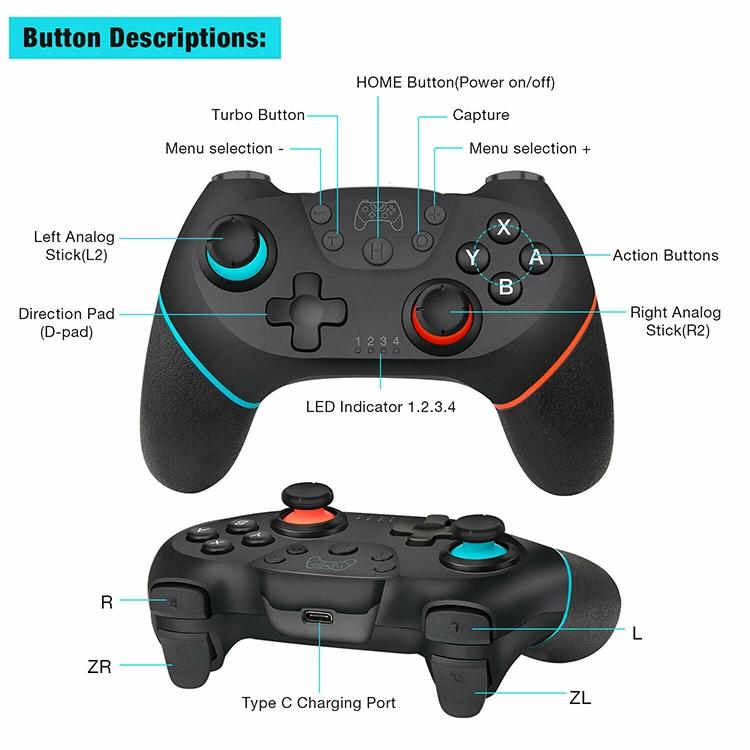 Pro Tooth Gamepad for Switch - Compact Controller 15