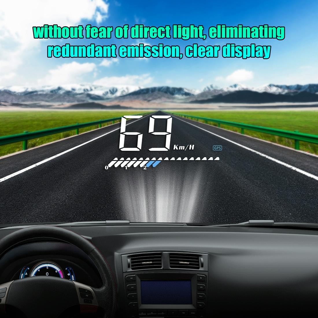 Universal Car Obd2 + Gps Hud 3.5 Inch Display Fuel Consumption 5