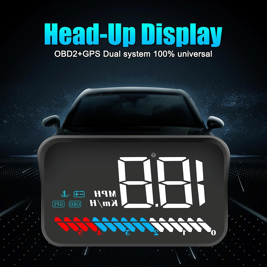 Universal Car Obd2 + Gps Hud 3.5 Inch Display Fuel Consumption 7
