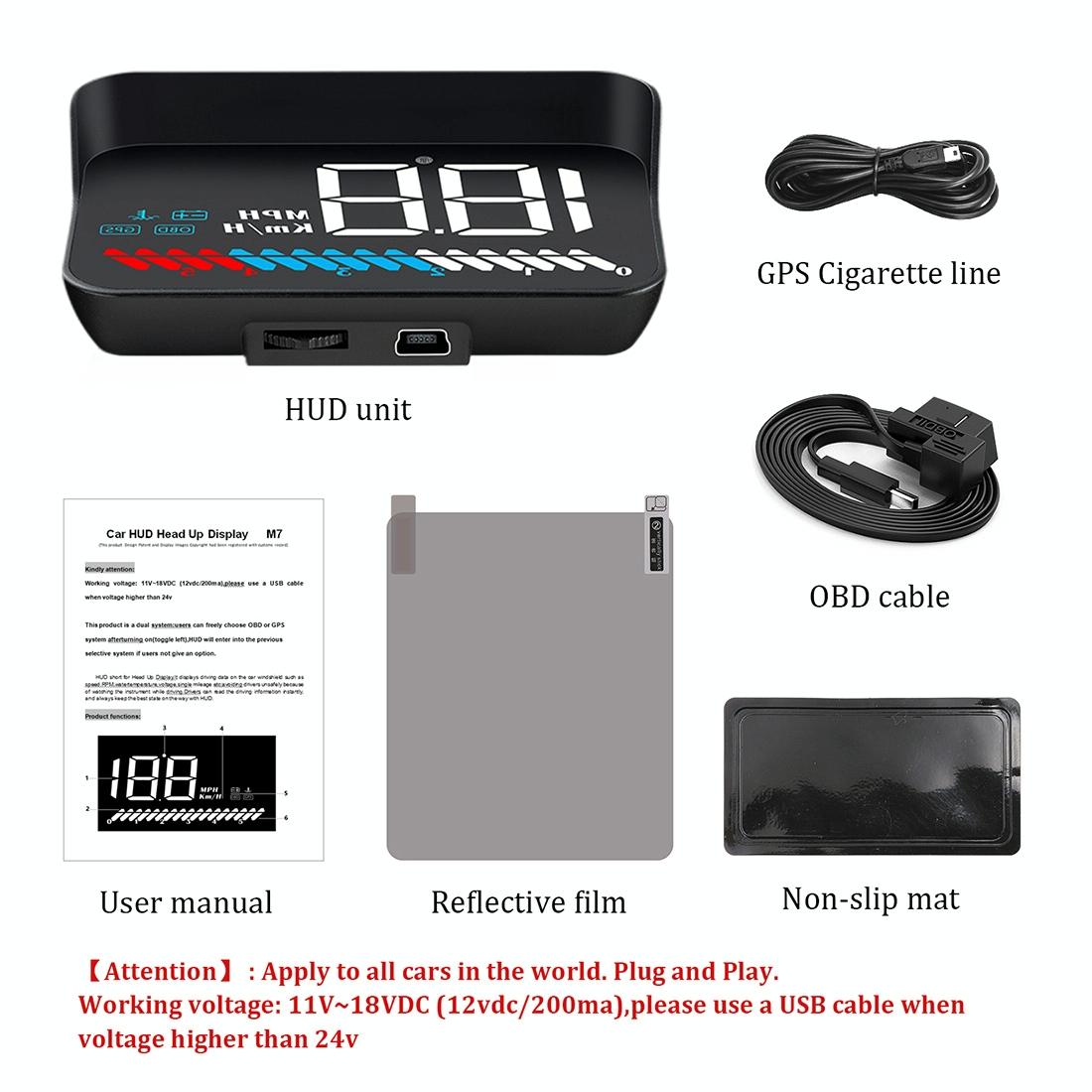 Universal Car Obd2 + Gps Hud 3.5 Inch Display Fuel Consumption 11