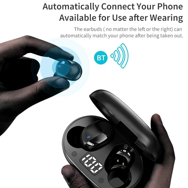 Mini Bluetooth Earphones with Magnetic Charging Box - Eb62 10