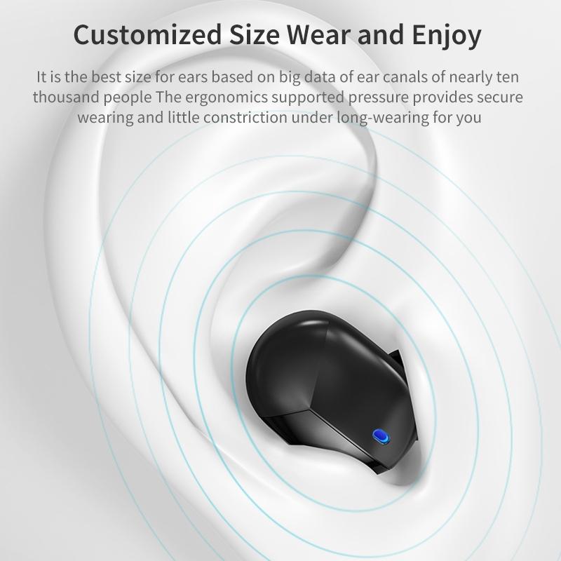 Mini Bluetooth Earphones with Magnetic Charging Box - Eb62 11