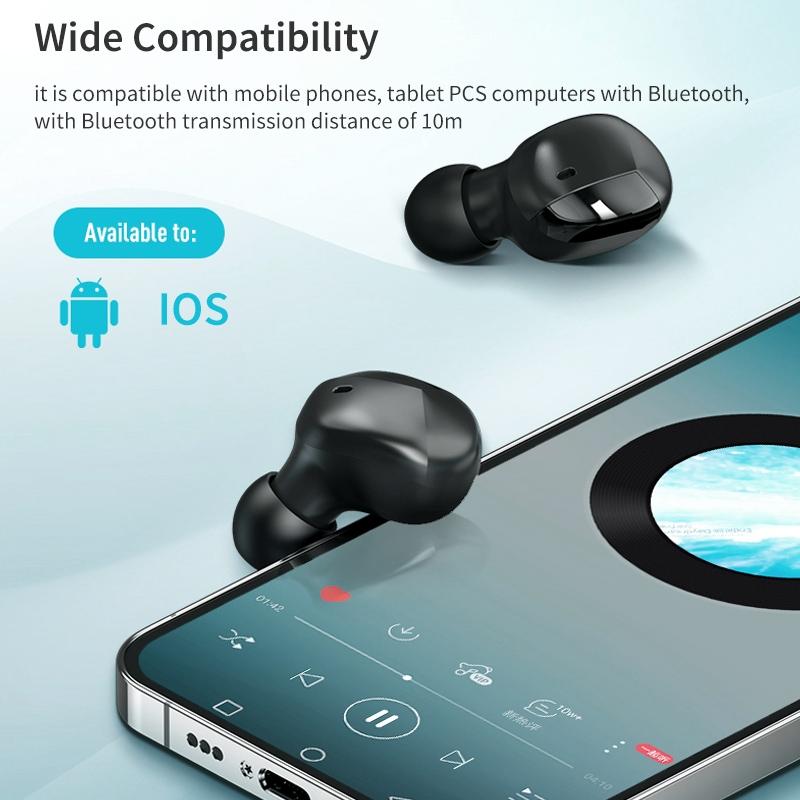 Mini Bluetooth Earphones with Magnetic Charging Box - Eb62 13