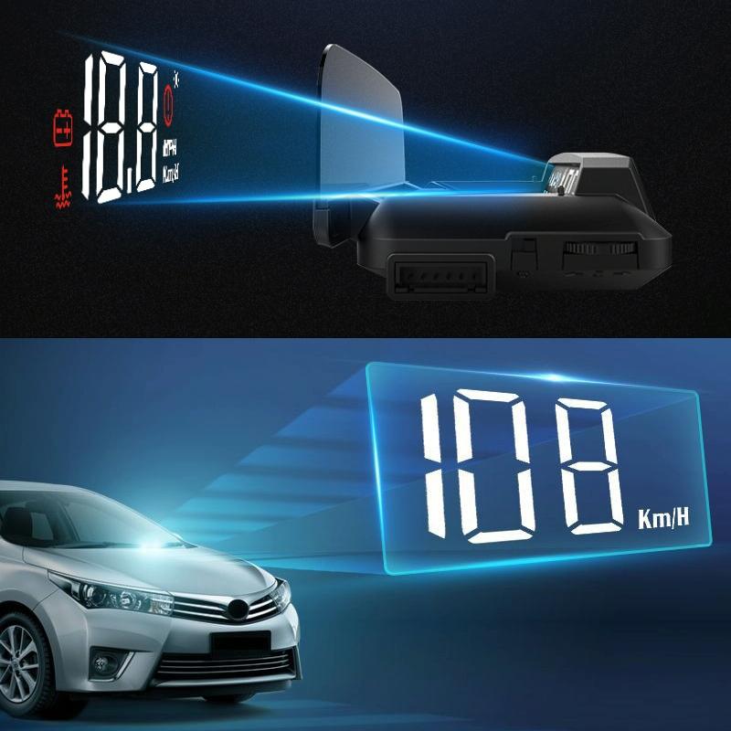 3.7 Inch Car Obd Hud Engine Failure Water Temp & Voltage Alarms 11