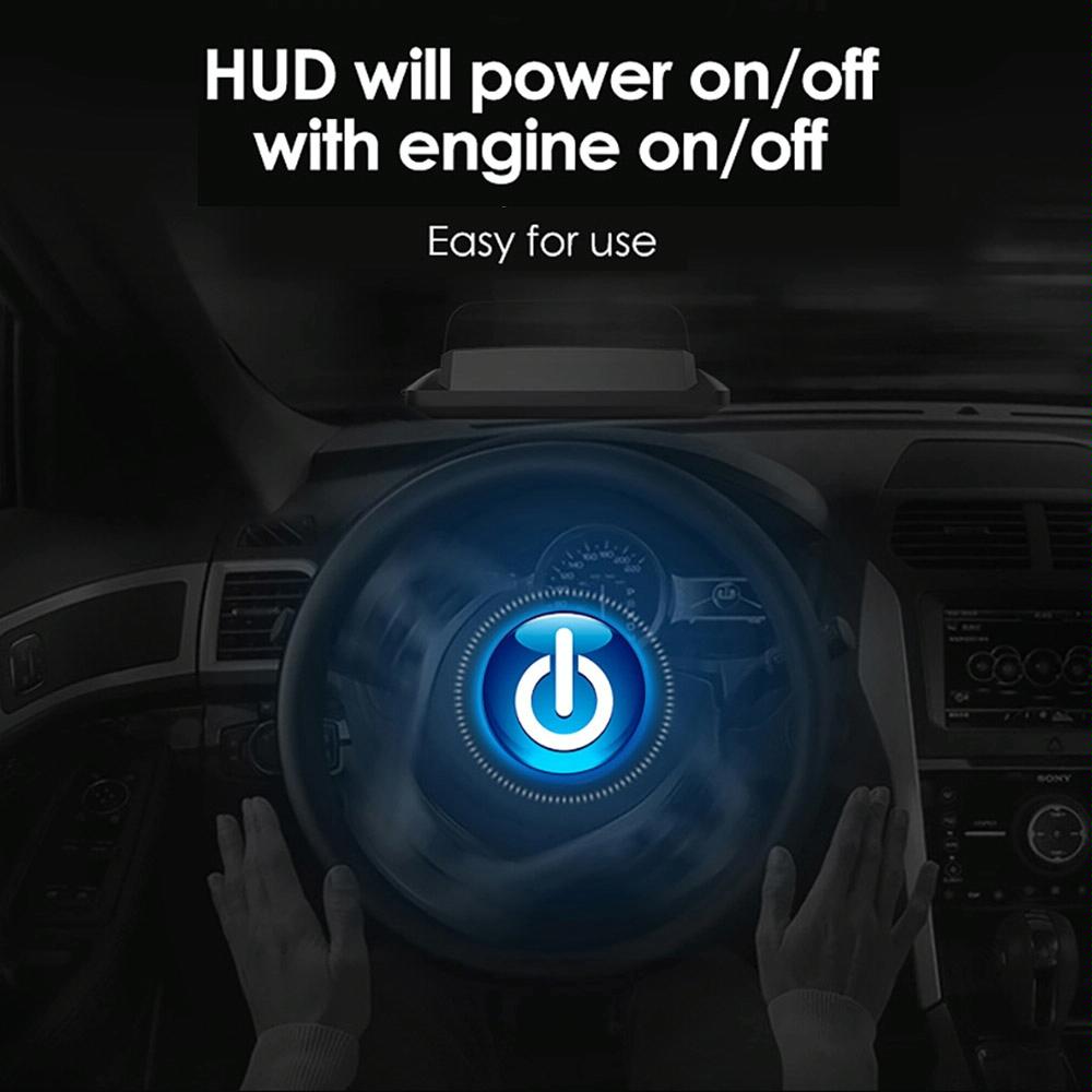 3.7 Inch Car Obd Hud Engine Failure Water Temp & Voltage Alarms 12