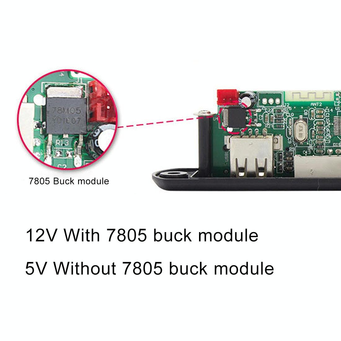 12V Car Audio Bluetooth Mp3 Decoder Board - Fm Radio Tf Usb Aux 6