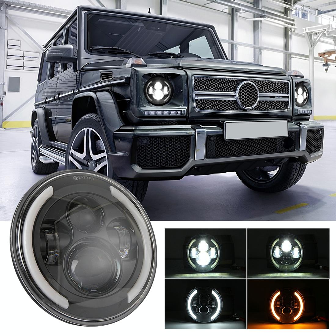 7 Inch H4 / H13 Dc 9V - 30V 3000Lm 3000K - 6000K 25W Car Round Shape Led Headlight Lamps For Jeep Wrangler With Angel Eye White Light 3