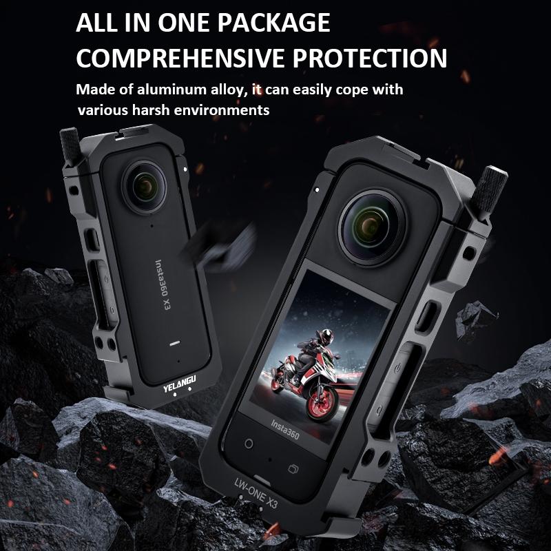 Extended Metal Cage for Insta360 X3 Camera 5