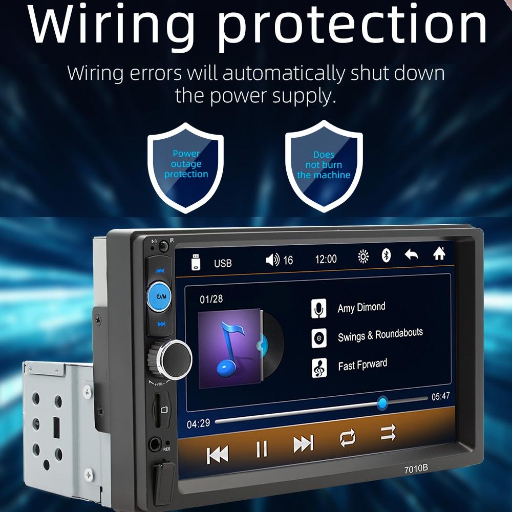 Touch Screen Mp5 Player With Bluetooth & Rear View - Universal Fit 7
