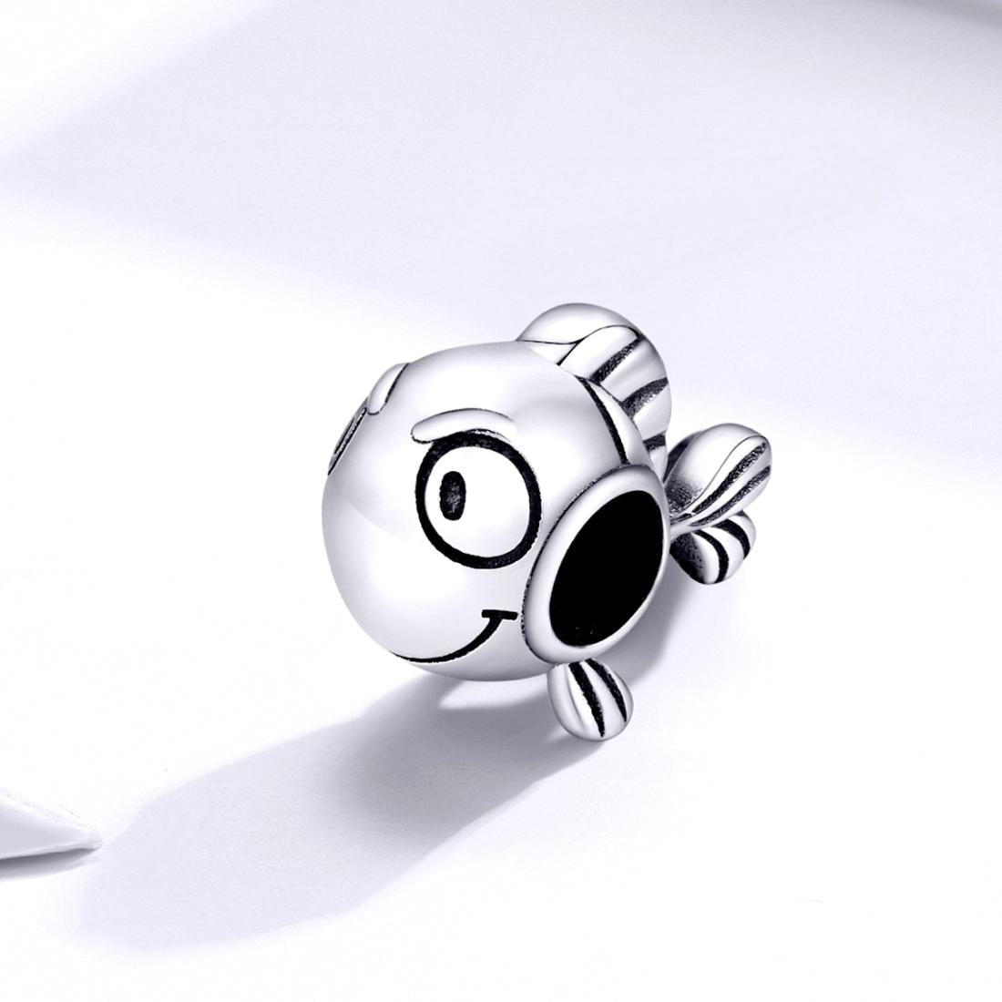 925 Sterling Silver Simple Fish Bead Bracelet / Necklace Accessory 3