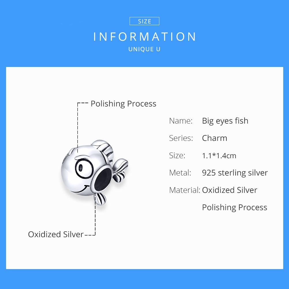 925 Sterling Silver Simple Fish Bead Bracelet / Necklace Accessory 5