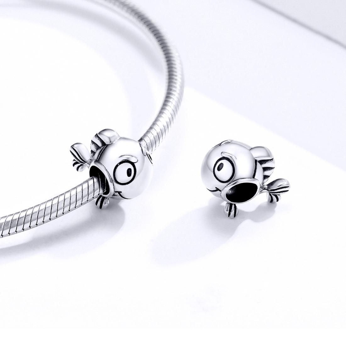 925 Sterling Silver Simple Fish Bead Bracelet / Necklace Accessory 6