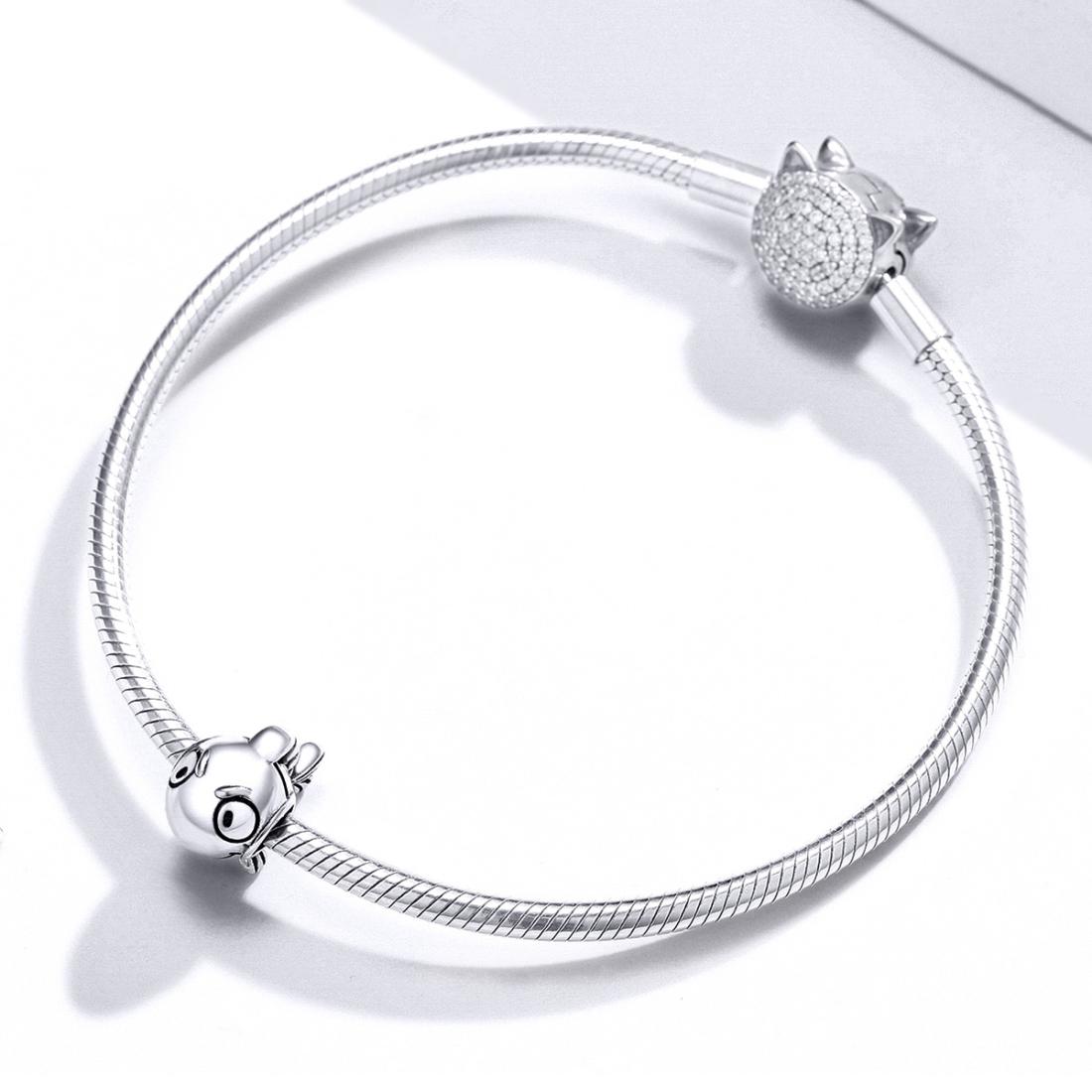 925 Sterling Silver Simple Fish Bead Bracelet / Necklace Accessory 7