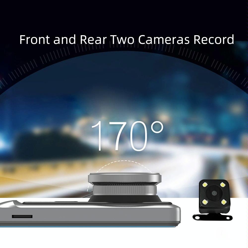 Hd 1080p Dual Camera Car Recorder with 4 Ips Screen and 170 Degree Wide Angle 4