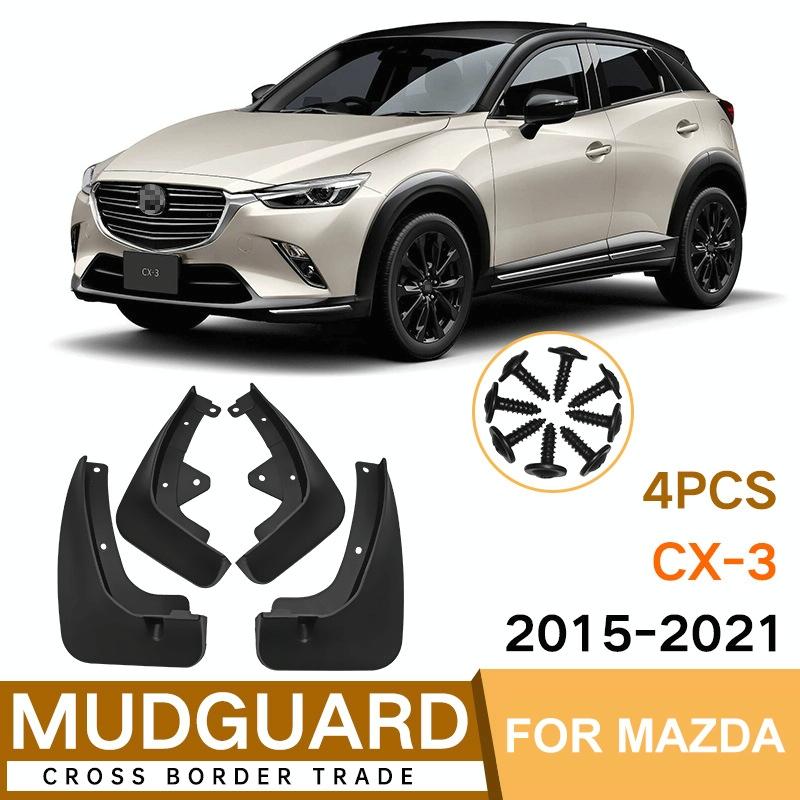 For Mazda Cx-3 2015-2021 4Pcs / Set Car Auto Soft Plastic Splash Flaps Fender Guard 3