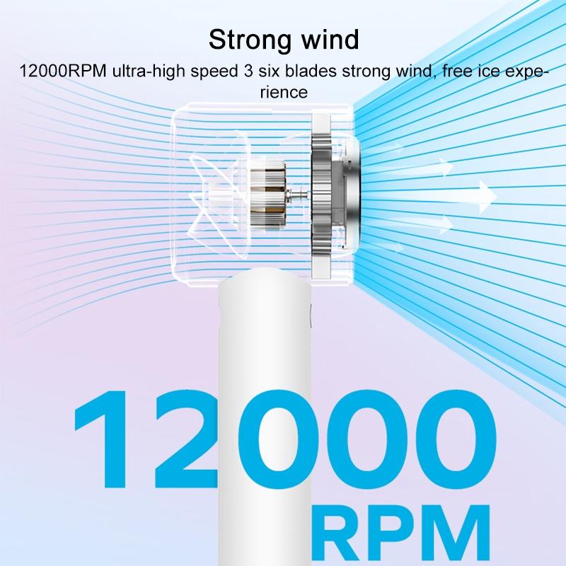 Ultra Freeze Ice Pack Handheld Fan High Speed Portable 5