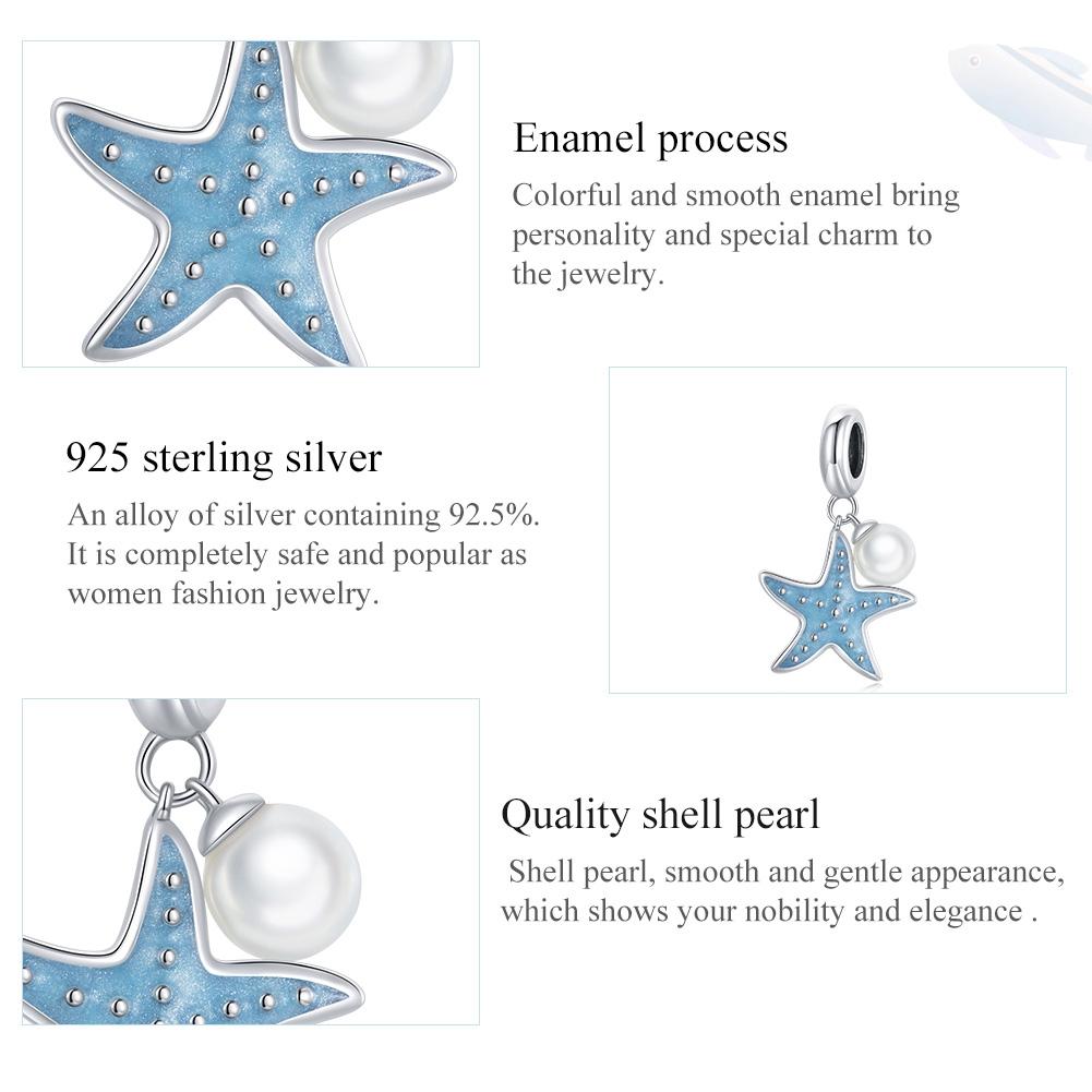 925 Sterling Silver Starfish Pendant For Diy Bracelets & Necklaces 6