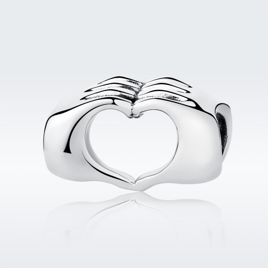 925 Sterling Silver Hand In Hand Bracelet Beads Diy 3