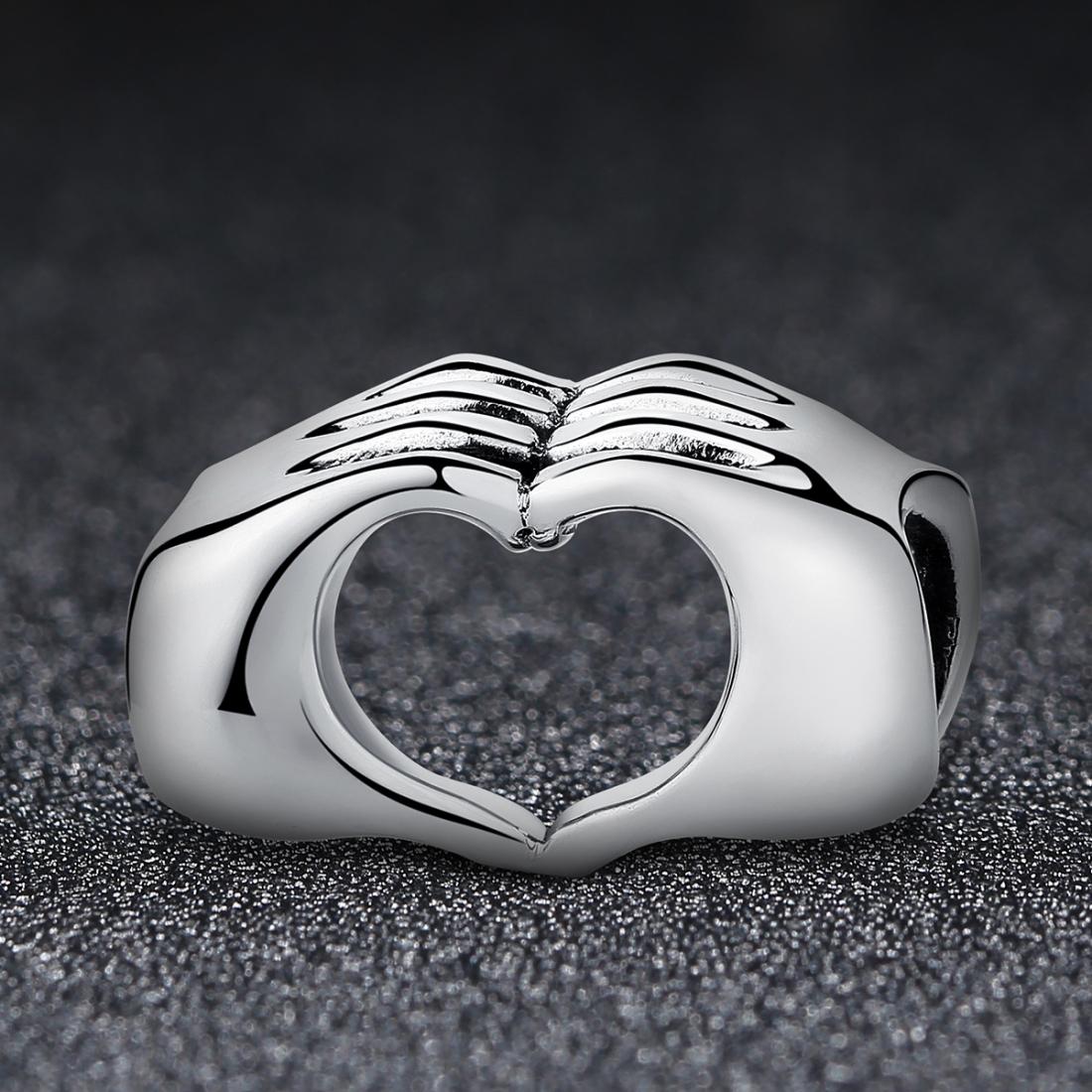 925 Sterling Silver Hand In Hand Bracelet Beads Diy 4