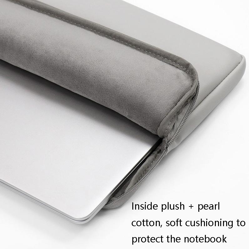 11 / 12 Inch Double-Layer Leather Laptop Bag - Gray 4