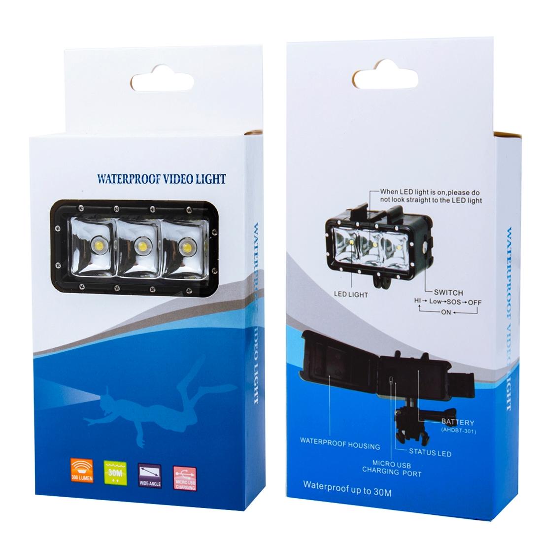 Waterproof Video Light for Action Cameras - 3 Modes 10