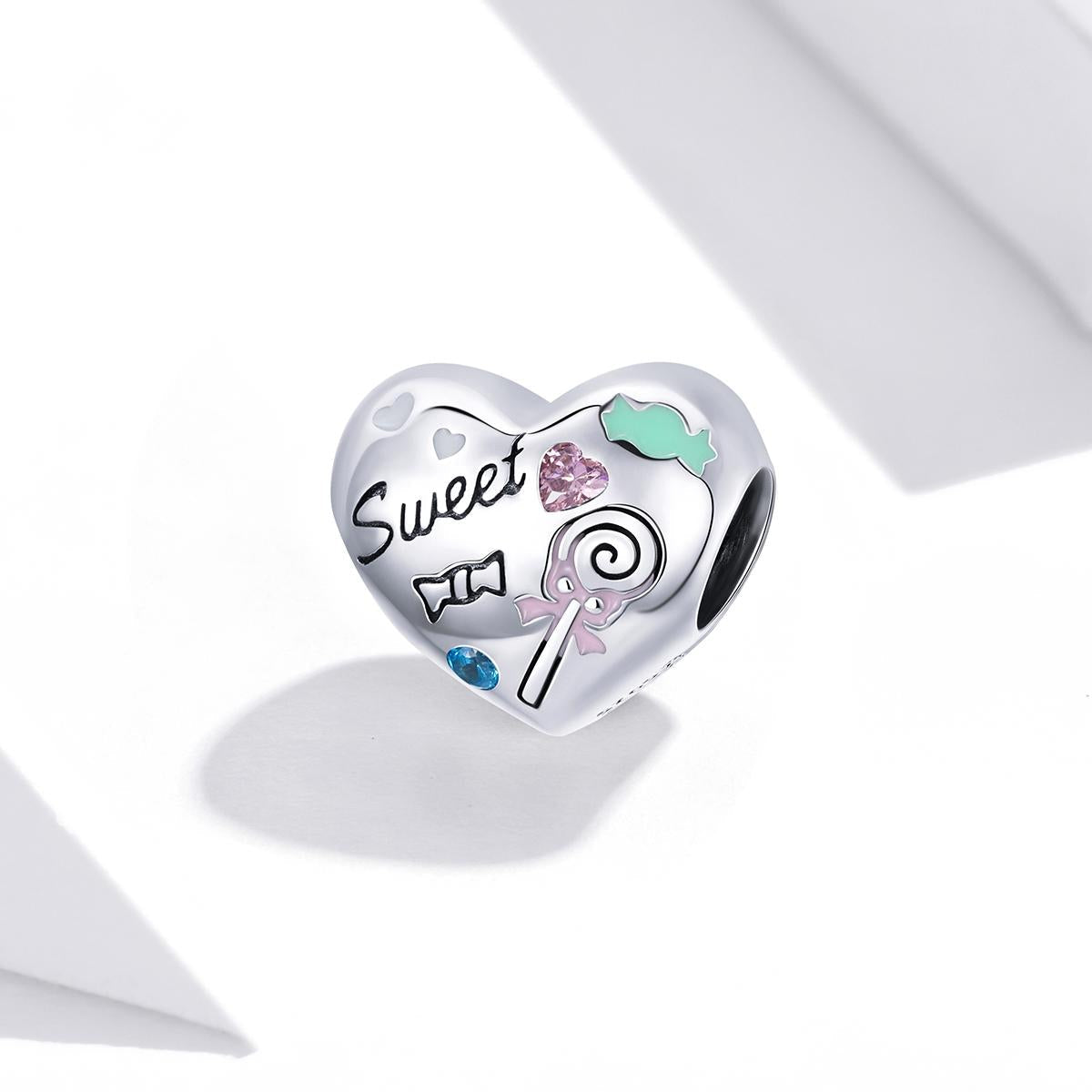 925 Sterling Silver Sweet Heart Beads For Diy Bracelets & Necklaces 3