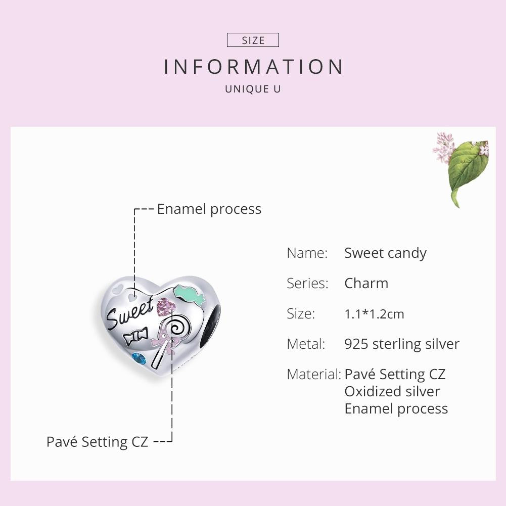 925 Sterling Silver Sweet Heart Beads For Diy Bracelets & Necklaces 5