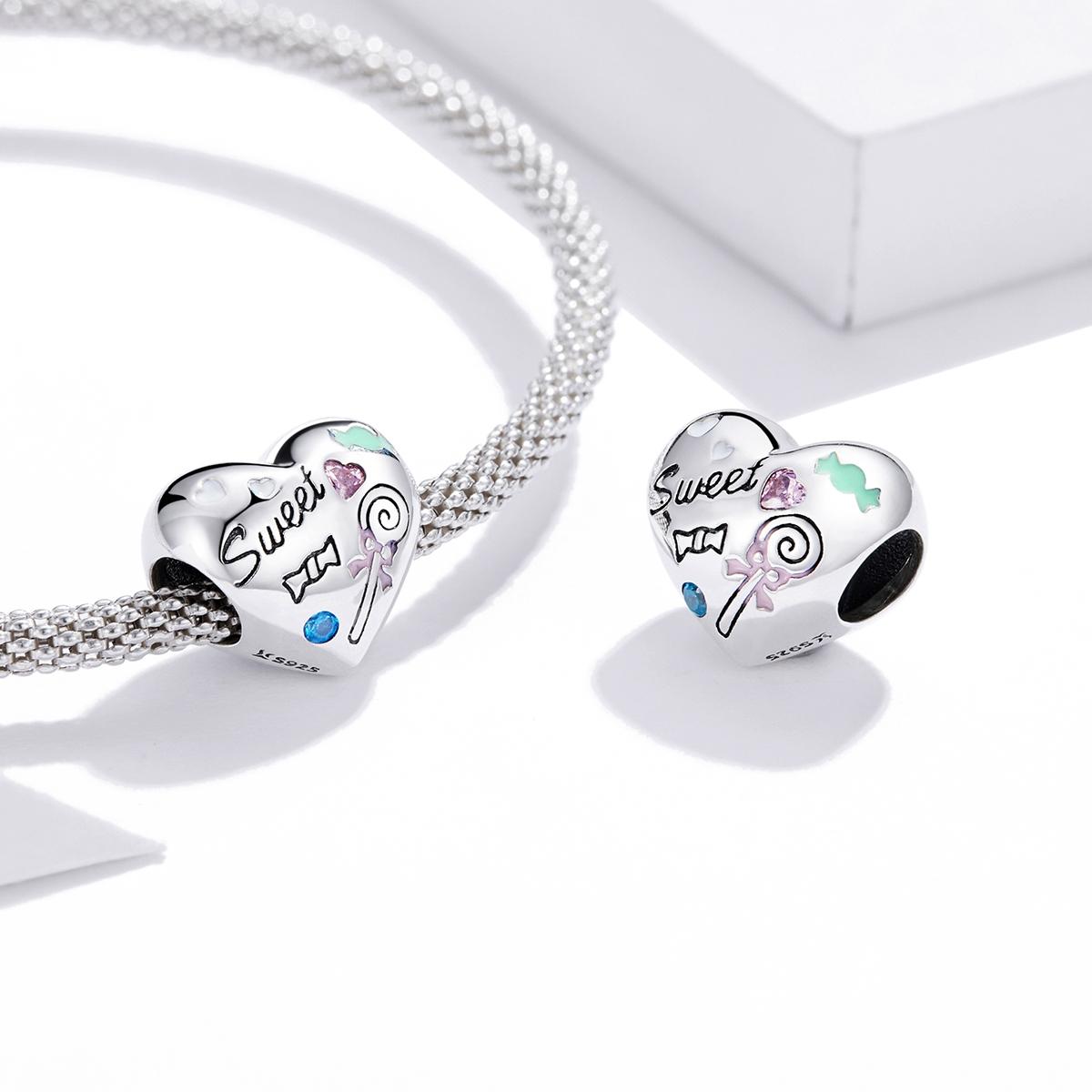 925 Sterling Silver Sweet Heart Beads For Diy Bracelets & Necklaces 7