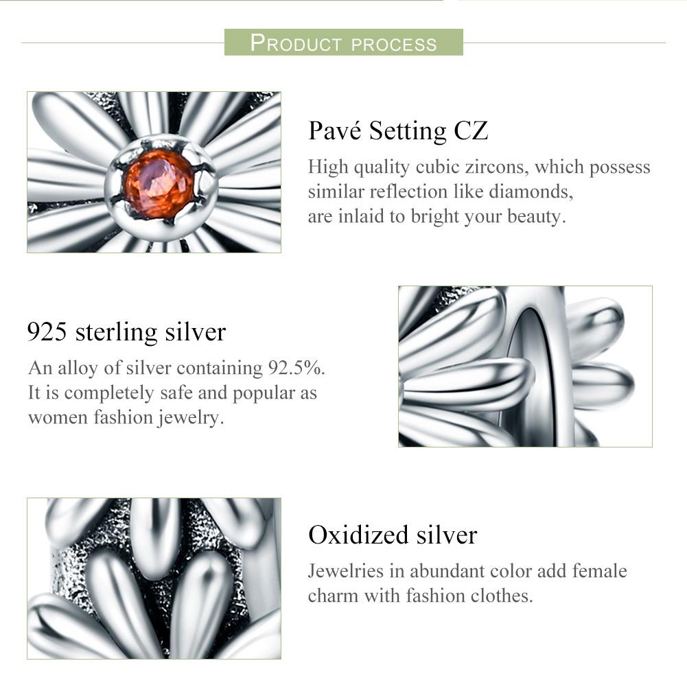 925 Sterling Silver Daisy Wreath Beads For Diy Bracelets & Necklaces 5