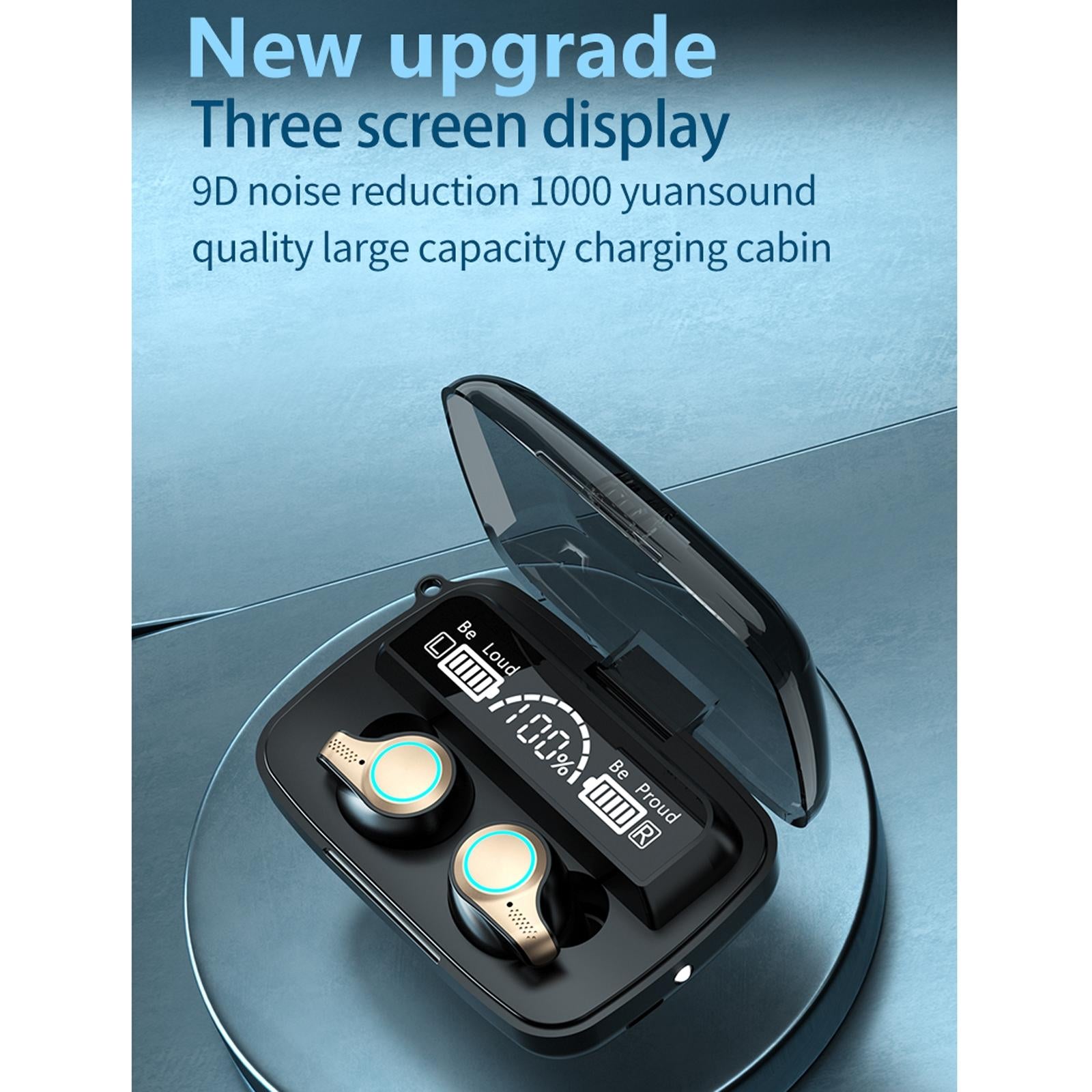 Waterproof Wireless Bluetooth 5.0 Earphones with Charging Box and Led Display 3