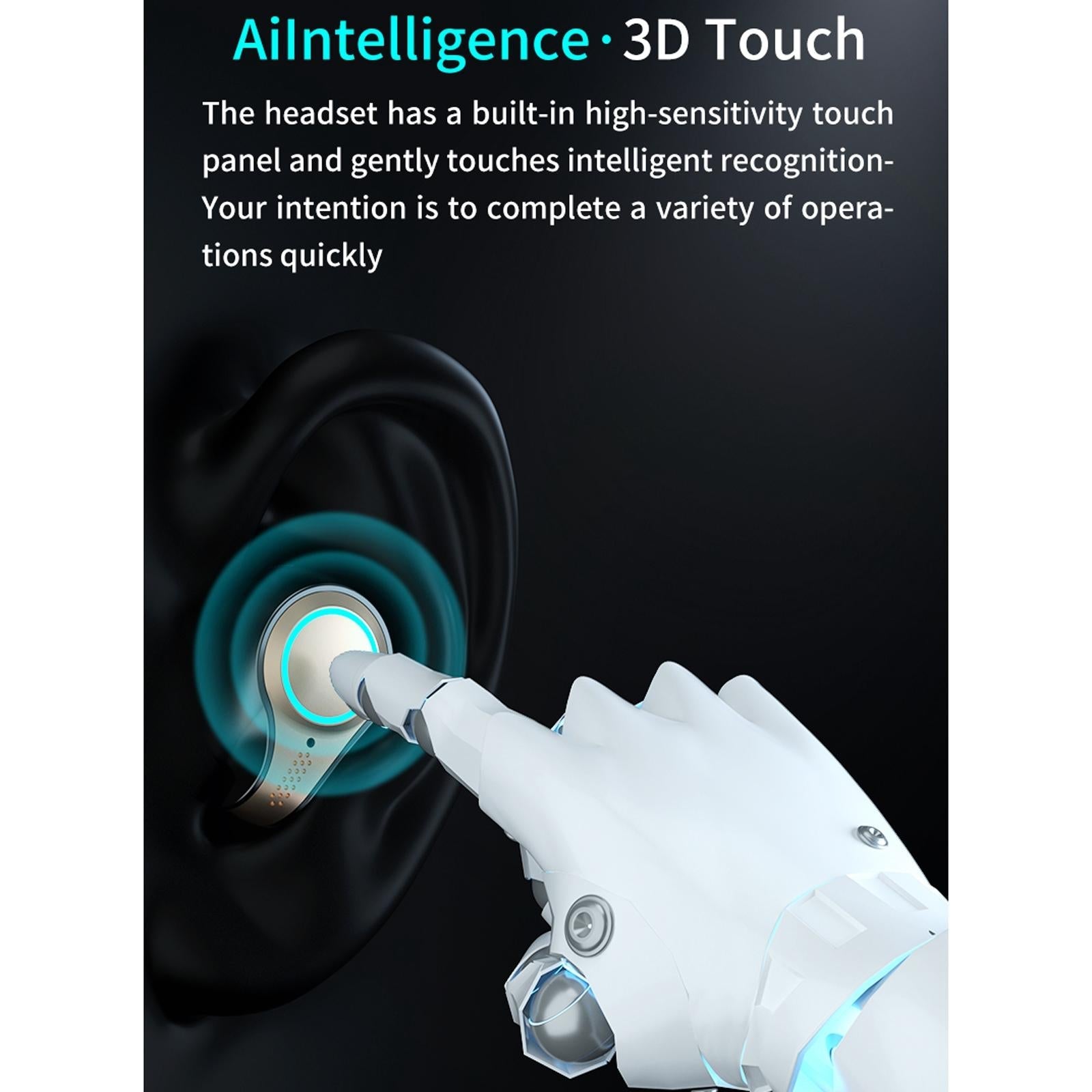 Waterproof Wireless Bluetooth 5.0 Earphones with Charging Box and Led Display 5
