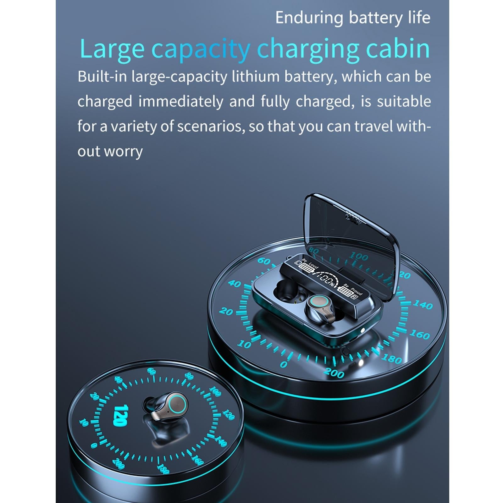 Waterproof Wireless Bluetooth 5.0 Earphones with Charging Box and Led Display 7