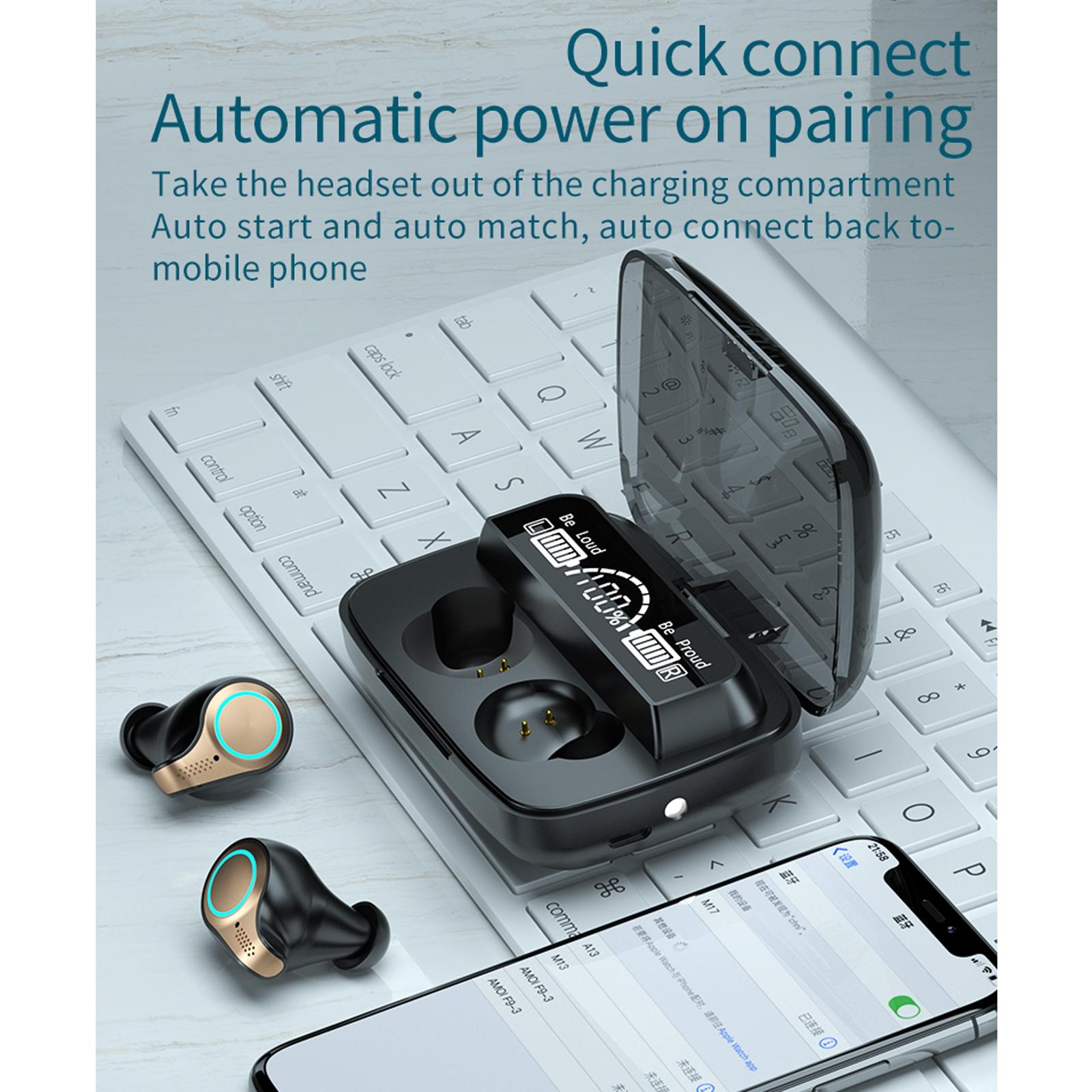 Waterproof Wireless Bluetooth 5.0 Earphones with Charging Box and Led Display 13