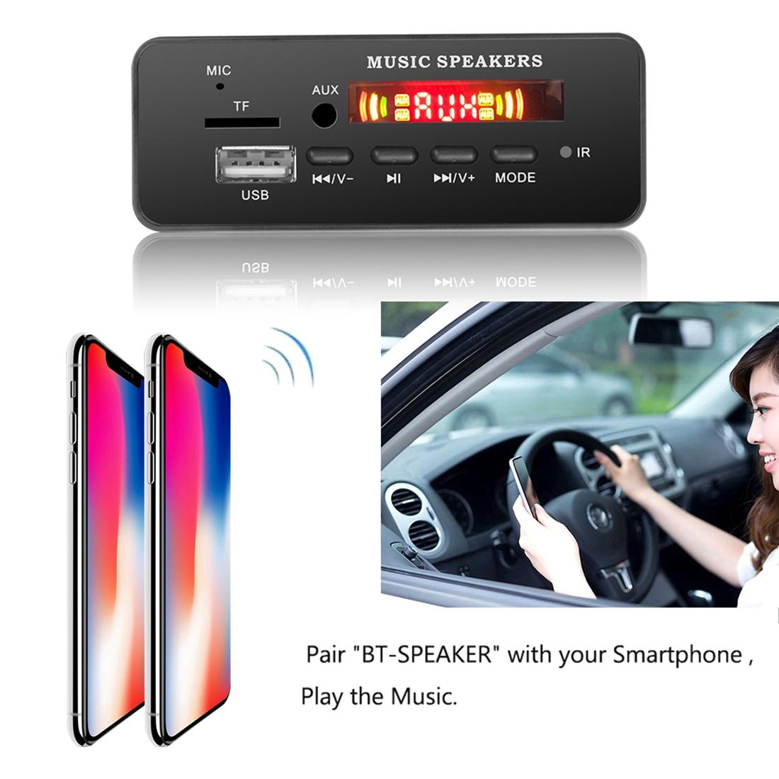 12V Car Mp3 Player Board With Fm Radio Bluetooth Recording & Remote 7