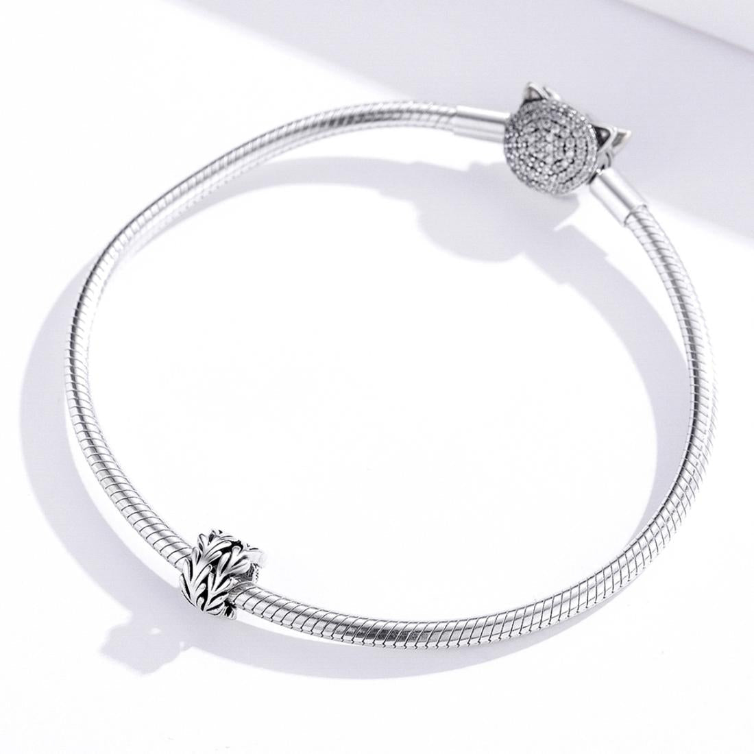 925 Sterling Silver Simple Seaweed Bead Bracelet / Necklace Set 8