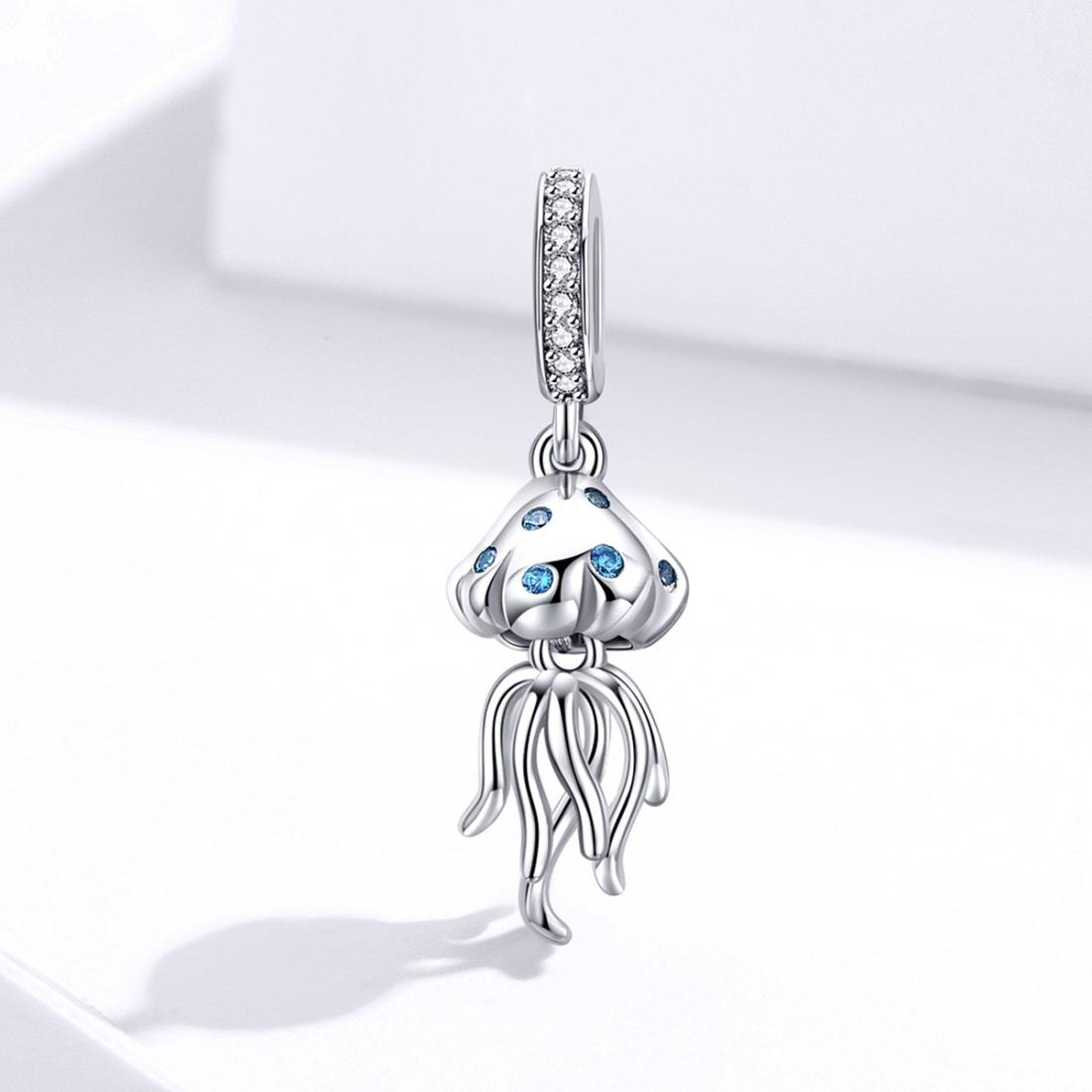 925 Sterling Silver Jellyfish Pendant For Bracelets & Necklaces 3